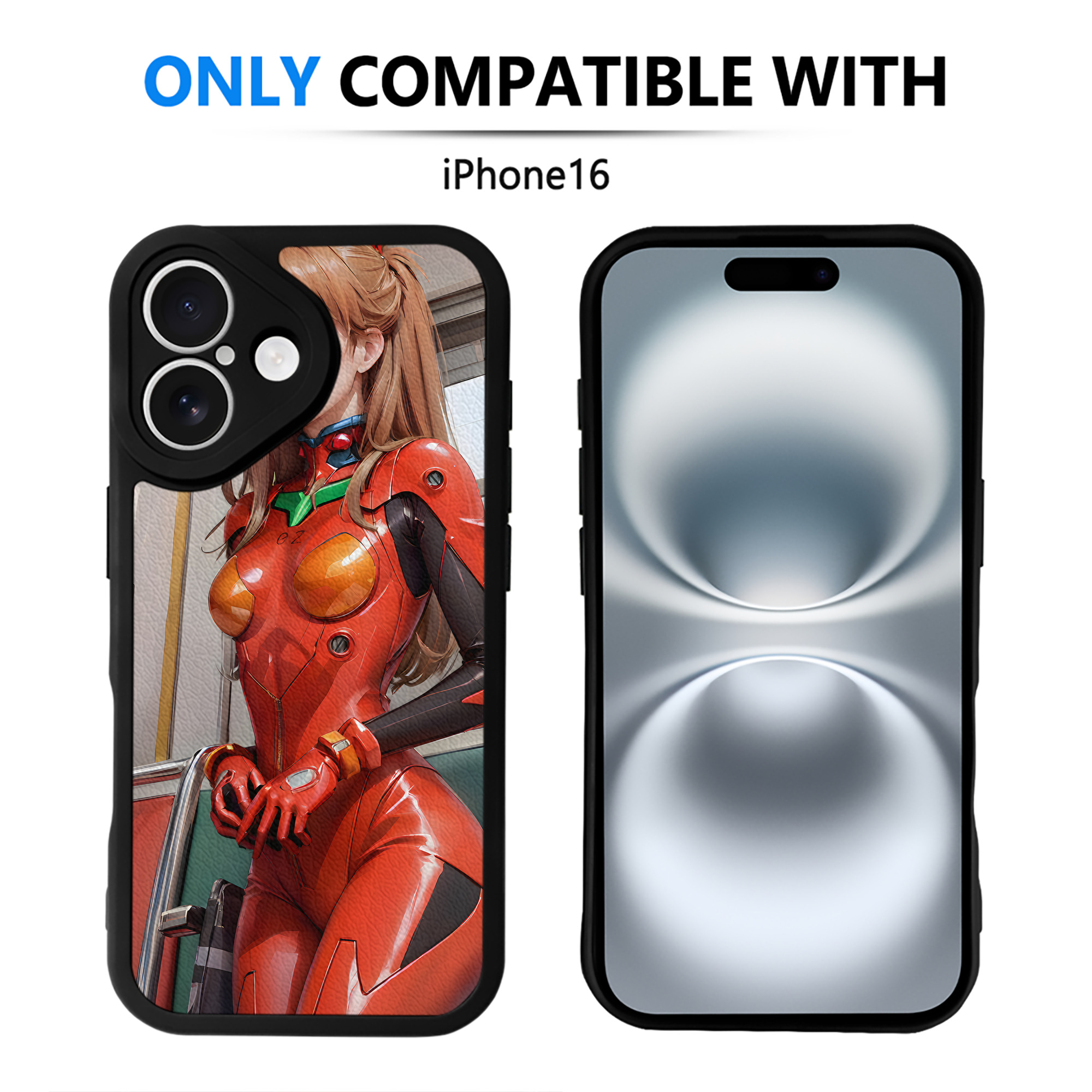 （画像用） EVA 新世紀エヴァンゲリオン 【iPhone 16シリーズ対応】シリコンスマホケース（レザー調） 材質：シリコン